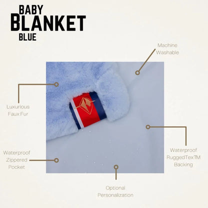 Luxury Faux Fur Baby Blanket with Waterproof Backing