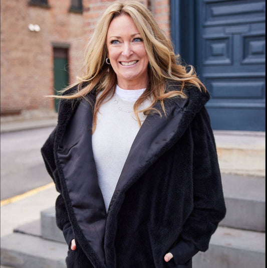 Black Reversible Cardigan Jacket