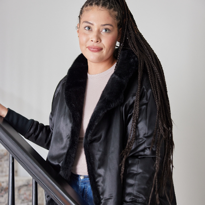 Black Reversible Cardigan Jacket