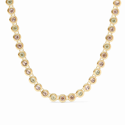Rainbow Tennis Necklace - Champagne Radiance