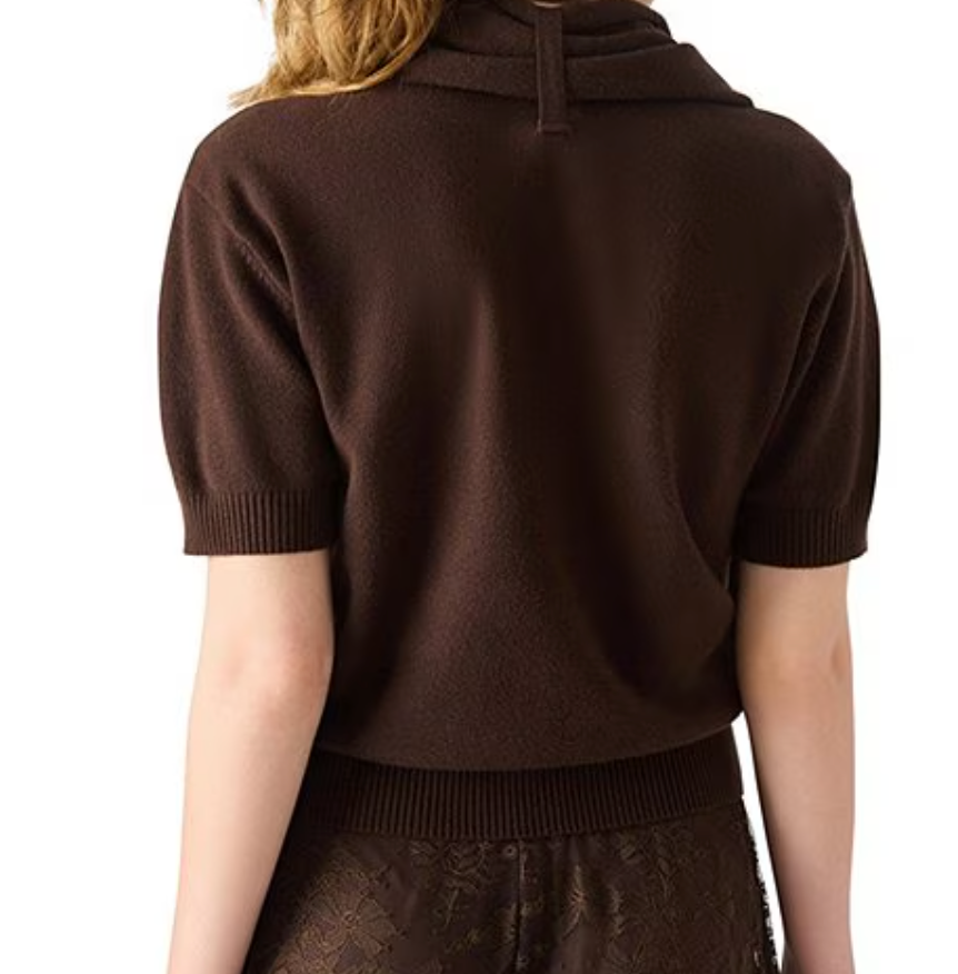 Hermia Detachable Scarf Sweater