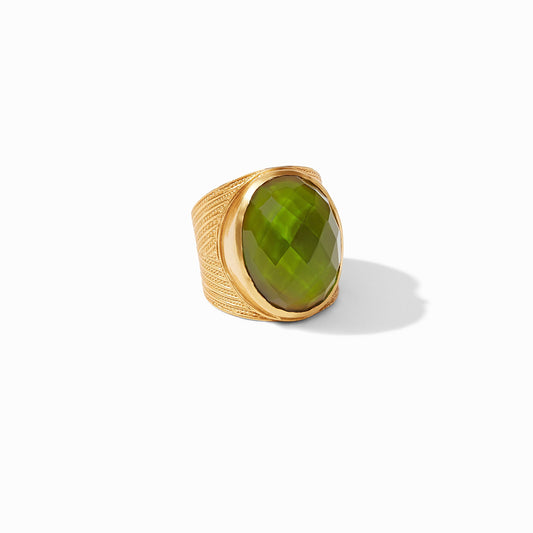 Verona Statement Ring Iridescent Palmetto Green