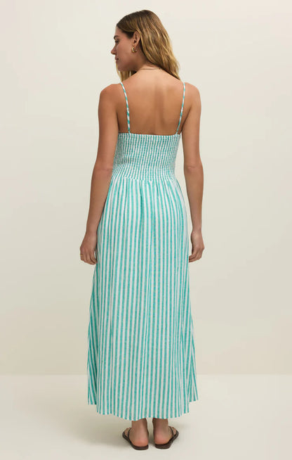 Green Striped Maxi Dress