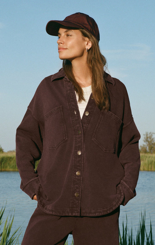 Cherry All Day Knit Denim Jacket