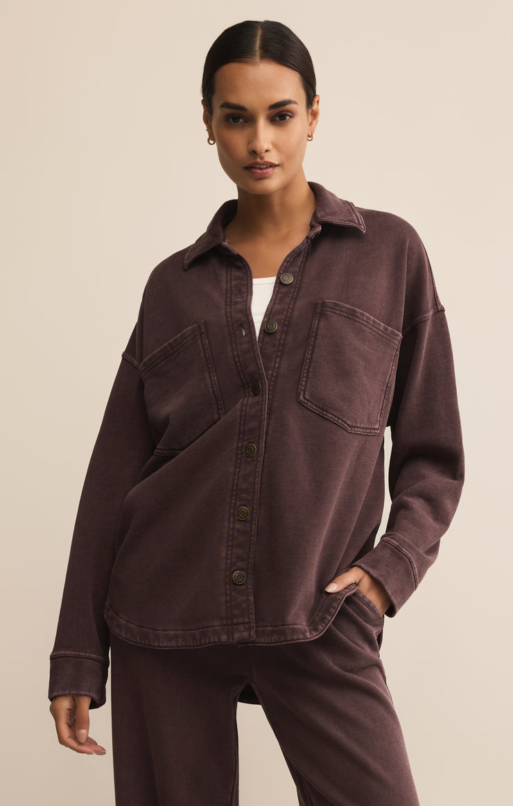 Cherry All Day Knit Denim Jacket