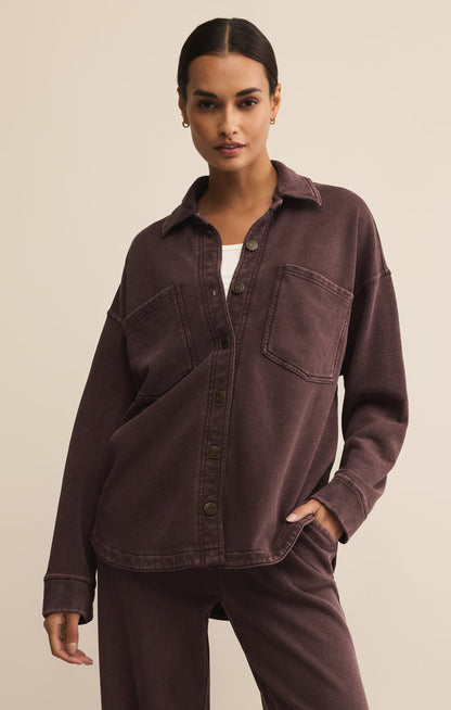 Cherry All Day Knit Denim Jacket