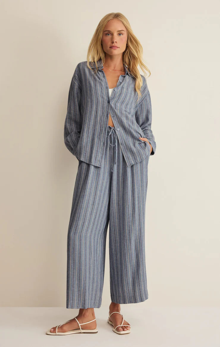 Indigo Striped Pant