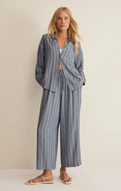 Indigo Striped Pant