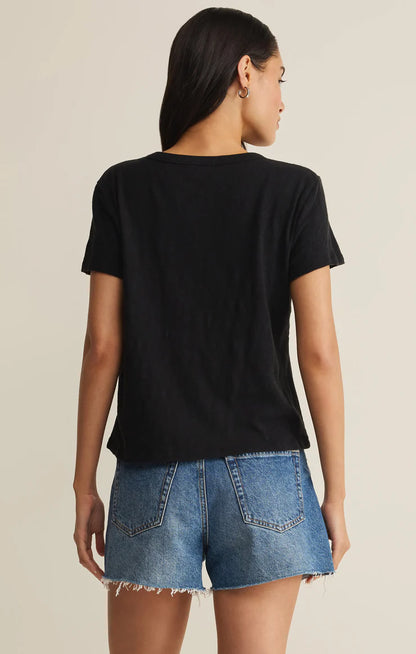 Janie Slub Tee - Black