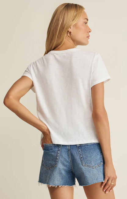 Janie Slub Tee -White