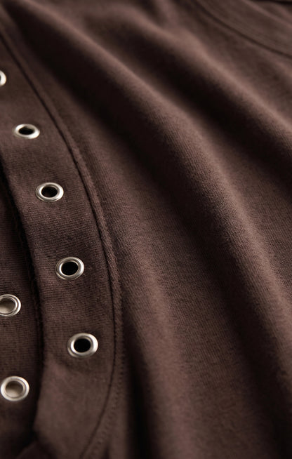 Dark Chocolate Camino Grommet Top