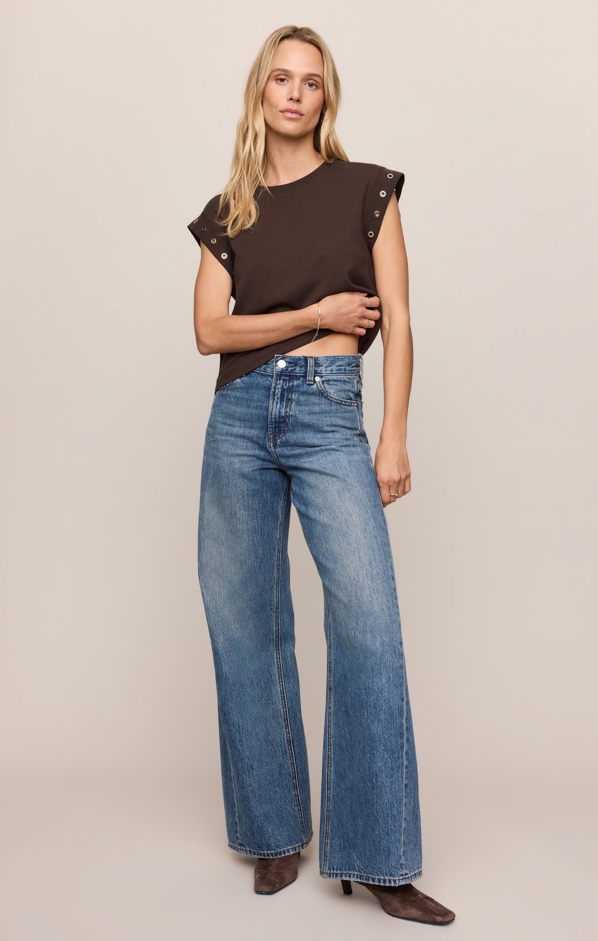Dark Chocolate Camino Grommet Top