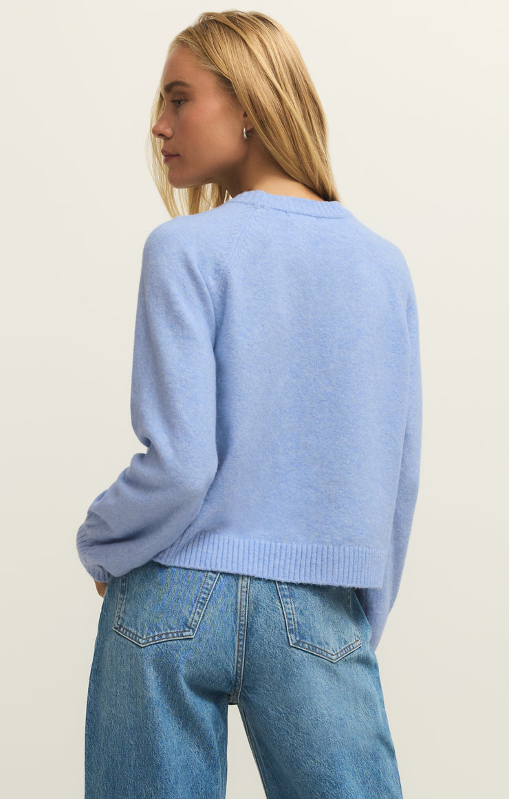 Blue Light Coming Up Cozy Sweater