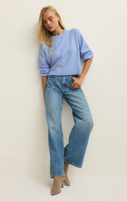 Blue Light Coming Up Cozy Sweater