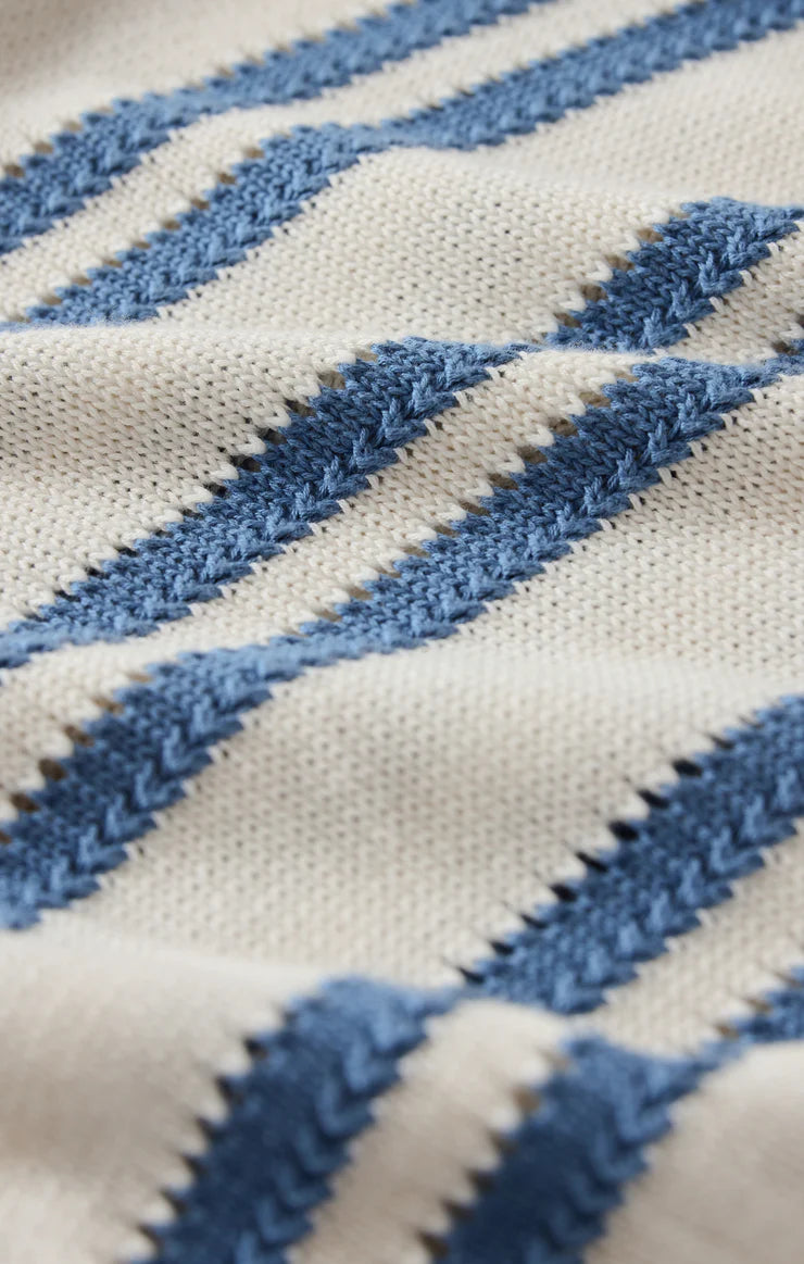 Lake Blue Stripe Sweater Tee