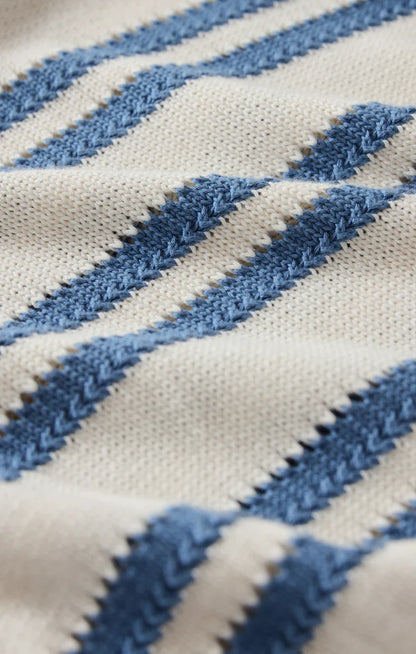Lake Blue Stripe Sweater Tee
