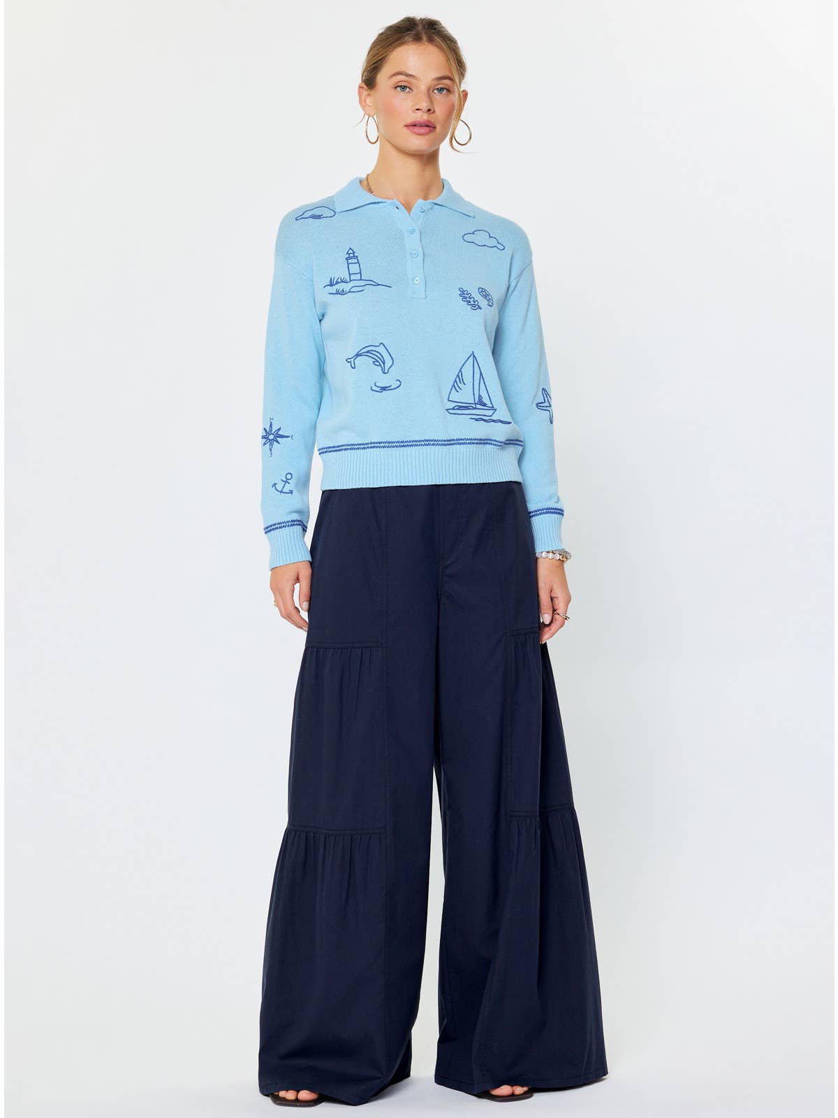 Sky Blue Nautical Sweater
