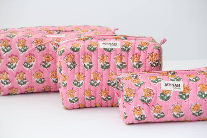 Set of 3 Bubblegum Print Travel Bag
