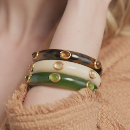 Ivory Carnaby Stone Bangle