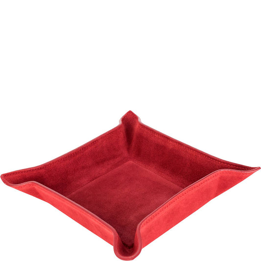 Red Suede Valet Tray