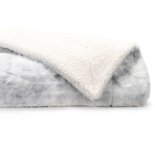 Faux Fur & Sherpa Throw Blanket