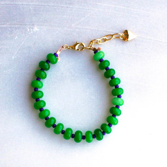 Green Candy Stone Beaded Bracelet