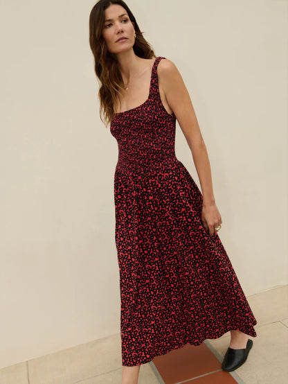 Adeline Midi Dress - Dancing Floral Flora