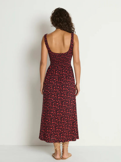 Adeline Midi Dress - Dancing Floral Flora