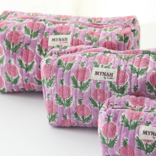 Berry Smoothie Floral Travel/Make Up/Organizer/ Bag-Set of 3