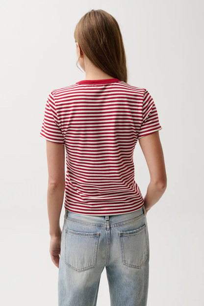 Red Stripe Alba Tee