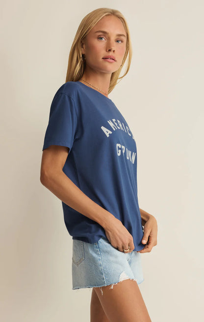 American Grown Boyfriend Tee - Navy