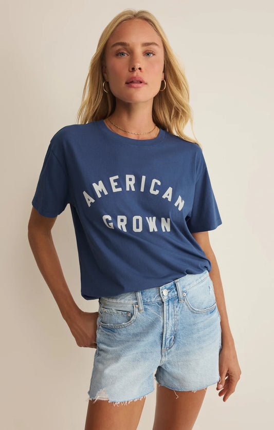 American Grown Boyfriend Tee - Navy