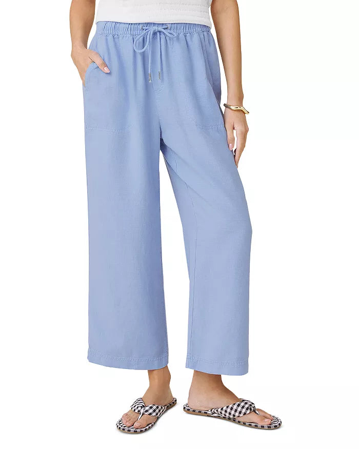 Blue Angie Wide Leg Crop Pant