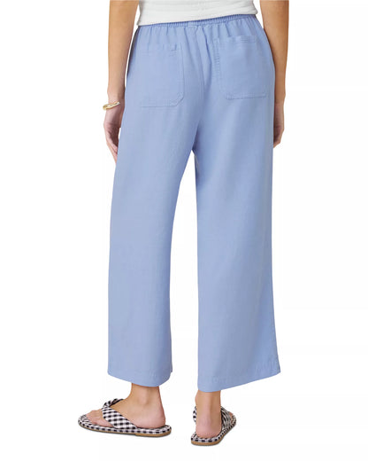 Blue Angie Wide Leg Crop Pant