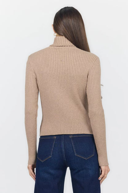 Brown Arlen Turtleneck Sweater