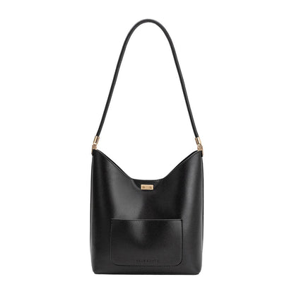 Black Vegan Leather Tote Bag