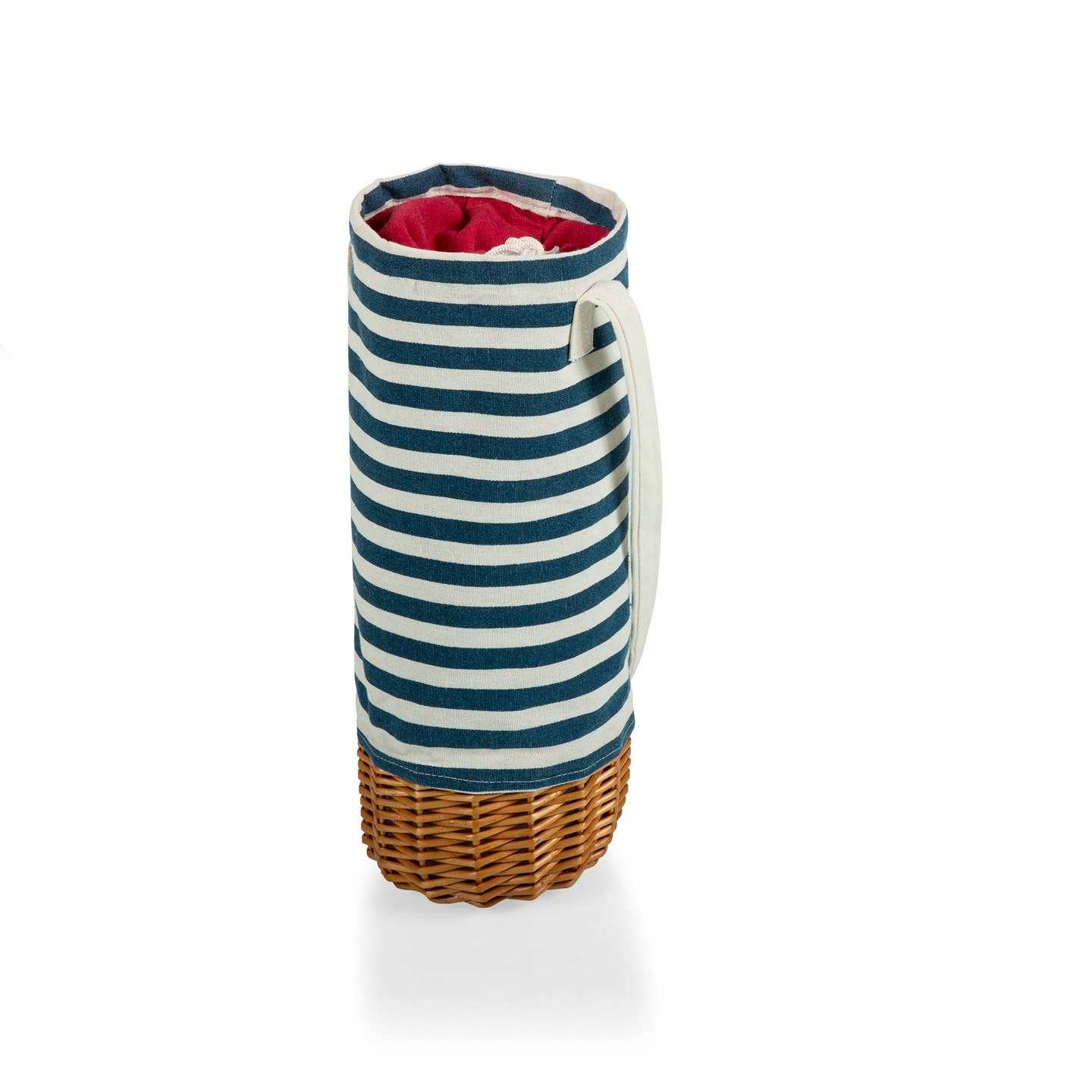 Insulated Canvas and Wicker Wine Basket