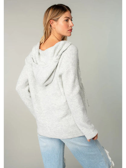 Cozy Hooded Grey Sweater