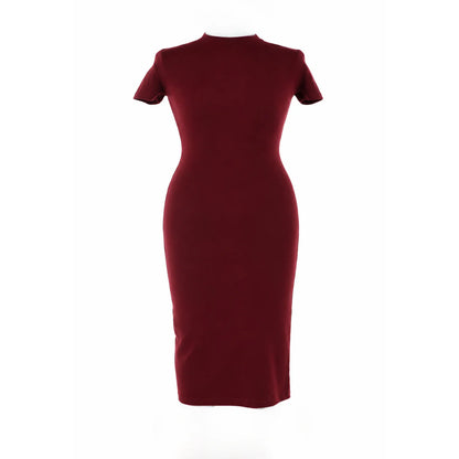 Burgundy Knit Sweater Dress