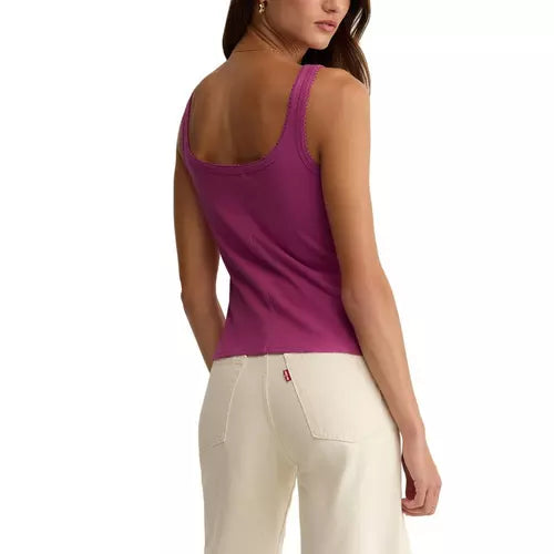 Niko Scallop Rib Tank - Berry
