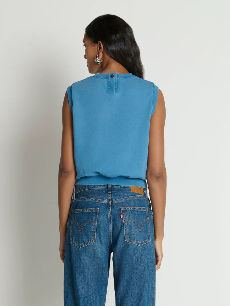Billie Sleeveless Sweatshirt - Indigo