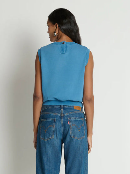 Billie Sleeveless Sweatshirt - Indigo