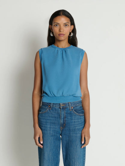 Billie Sleeveless Sweatshirt - Indigo