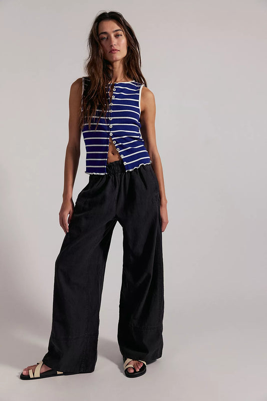 Days End Linen Pants - Black