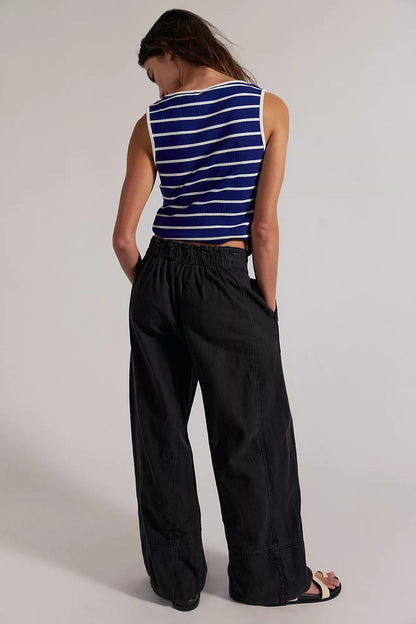 Days End Linen Pants - Black