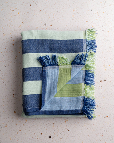 Cabana Stripe Turkish Towel - Blue