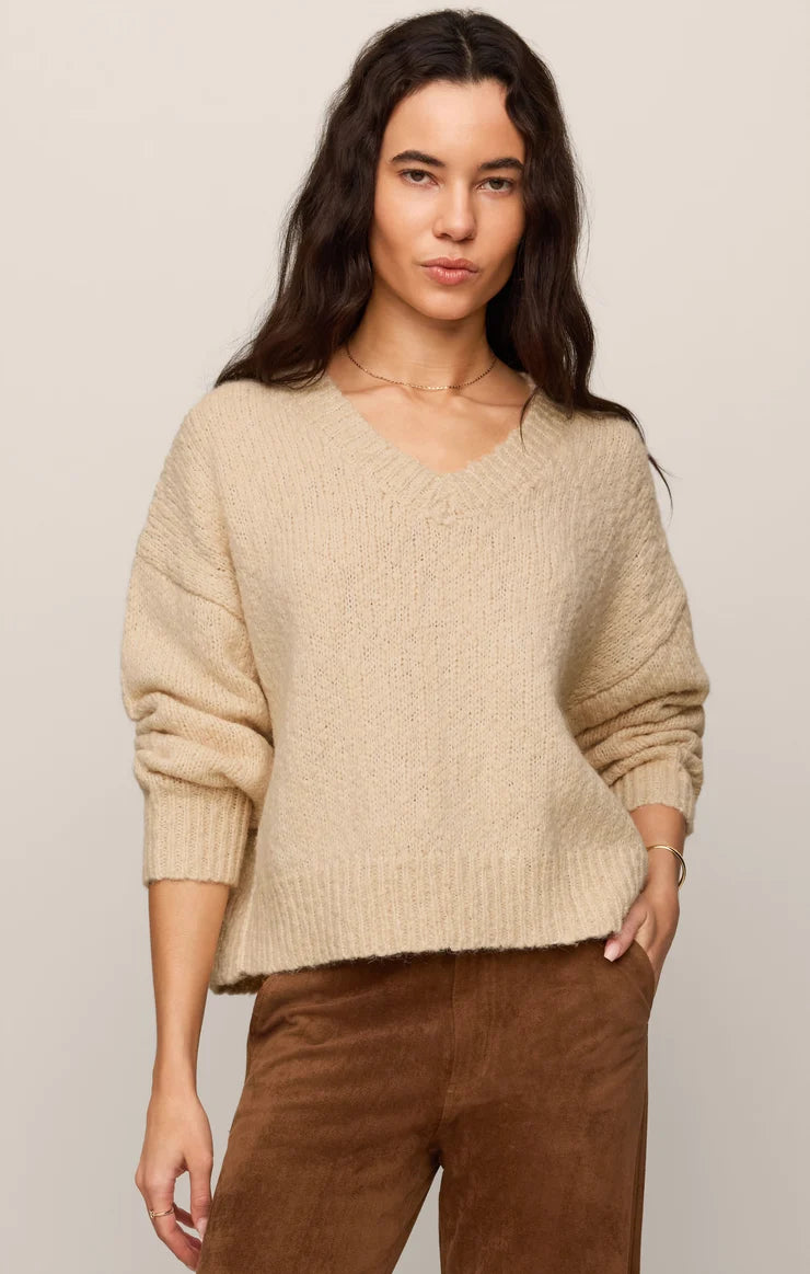 Chalk Bolton Boucle Sweater