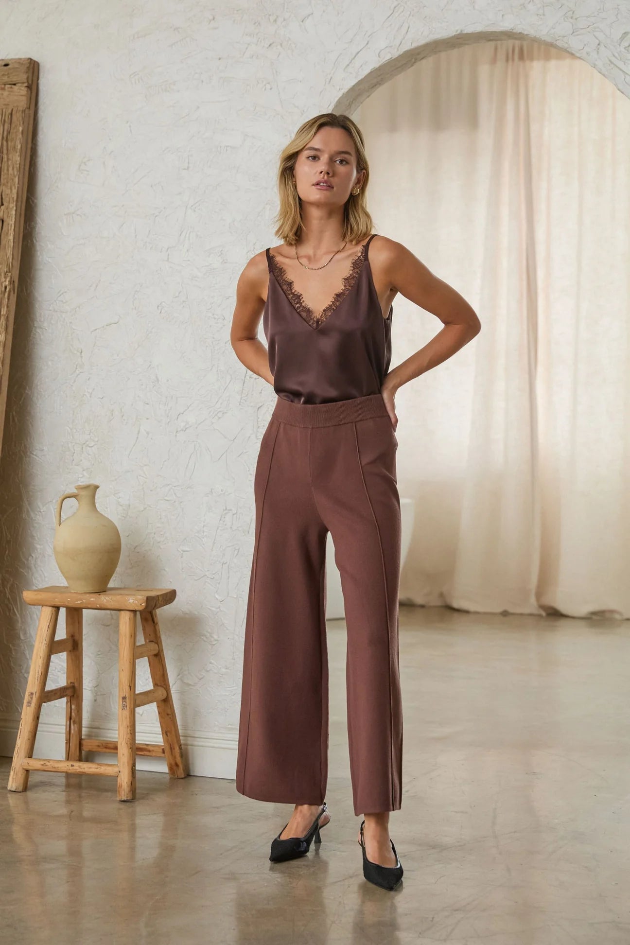 Brown Sweater Pant