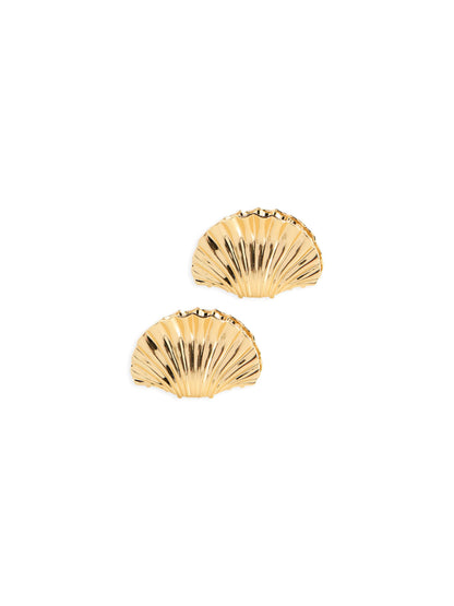 SET OF 2 SHELL CLAW CLIPS,GOLD