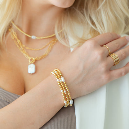 4mm Stretch Pearl Bracelets